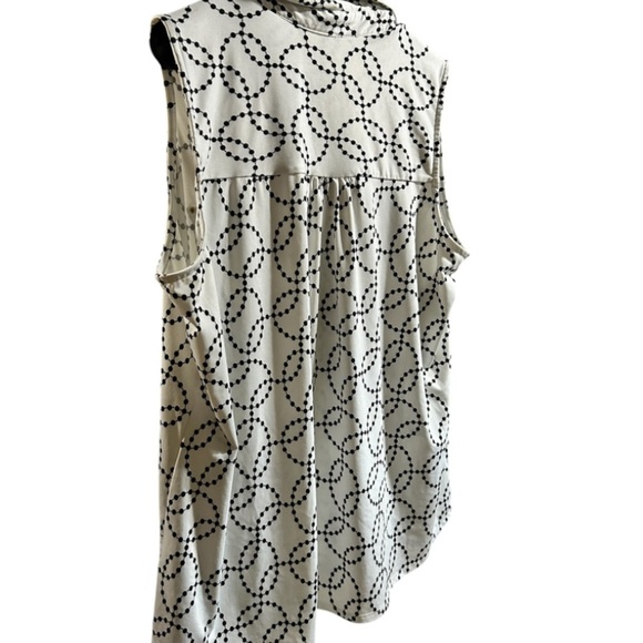 Indigo Rose Black and Gray Sleeveless Notched Collar Shirt size 2x - Picture 4 of 6